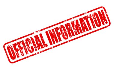 Resmi bilgi kırmızı damga metni