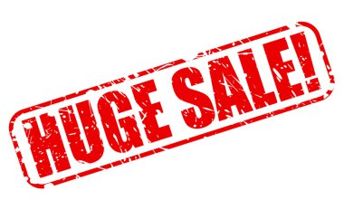 Büyük satış kırmızı damga metni