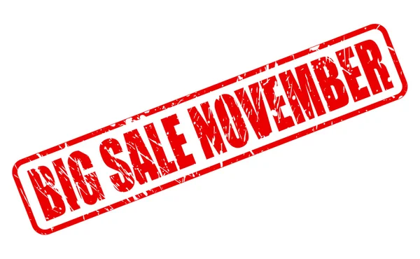 Nagy eladó November piros bélyegzőszöveg — Stock Vector