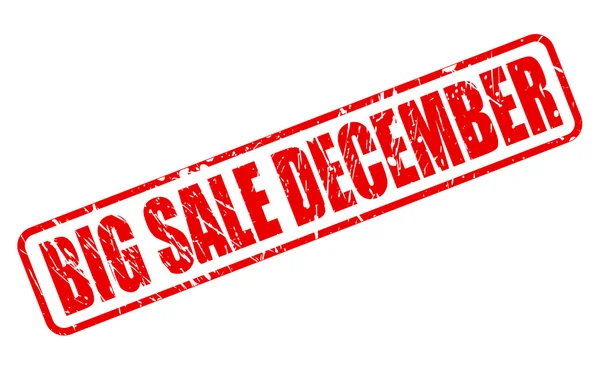 Μεγάλη πώληση Δεκεμβρίου κόκκινη σφραγίδα κειμένου — Διανυσματικό Αρχείο