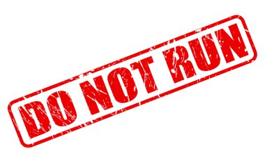 Kırmızı damga metni çalıştırmayın