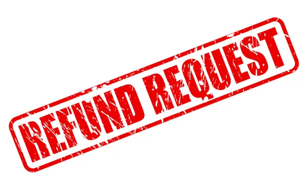 REFUND REQUEST текст червоної марки — стоковий вектор