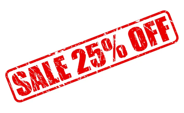 Prodej 25 procent z červený text razítka — Stockový vektor