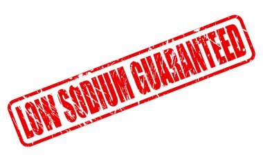 Düşük sodyum garantili kırmızı damga metni