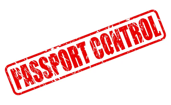 Tekst czerwony znaczek kontroli paszportu — Wektor stockowy