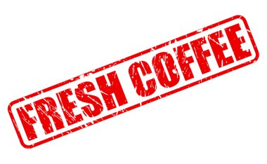Taze kahve kırmızı damga metni