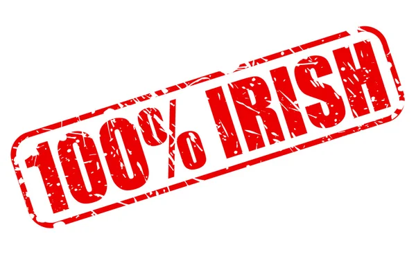 100 procent irský červený text razítka — Stockový vektor