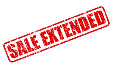 SALE EXTENDED red stamp text clipart