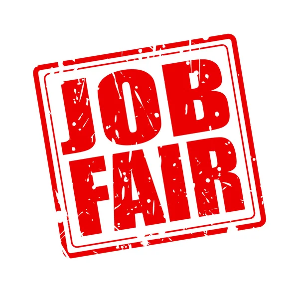 JOB FAIR roșu ștampilă text — Vector de stoc