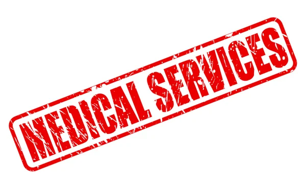 SERVICIOS MÉDICOS texto del sello rojo — Vector de stock