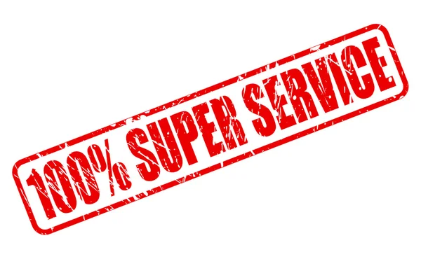 100% SUPER SERVICE texto de sello rojo — Vector de stock