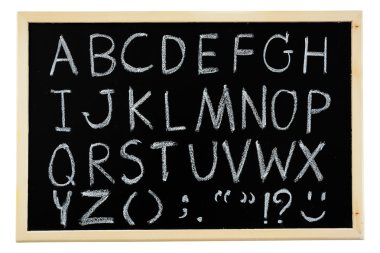 elle çizilmiş bir z alfabe blackboard için