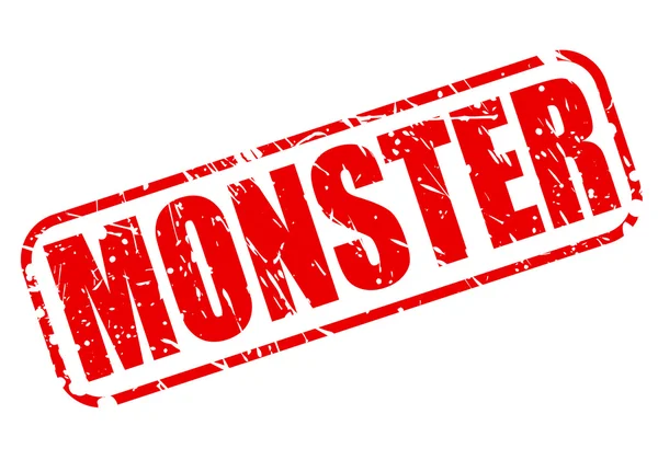 Monster rode stempel tekst — Stockvector