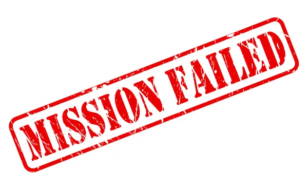 Mission failed red stamp text — Stock Vector