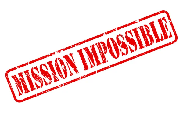 Mission impossible red stamp text — Stock Vector