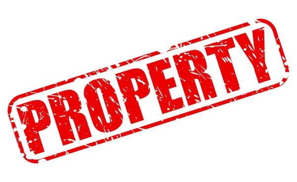 Property red stamp text — Stock Vector