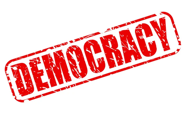 Democracy red stamp text — Stock Vector