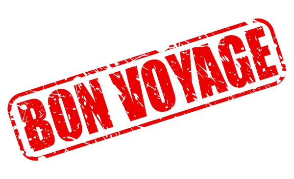 Bon voyage texto sello rojo — Vector de stock