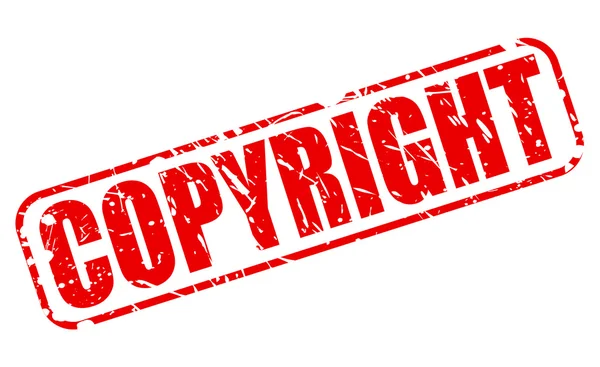 Copyright red stamp text — Stock Vector