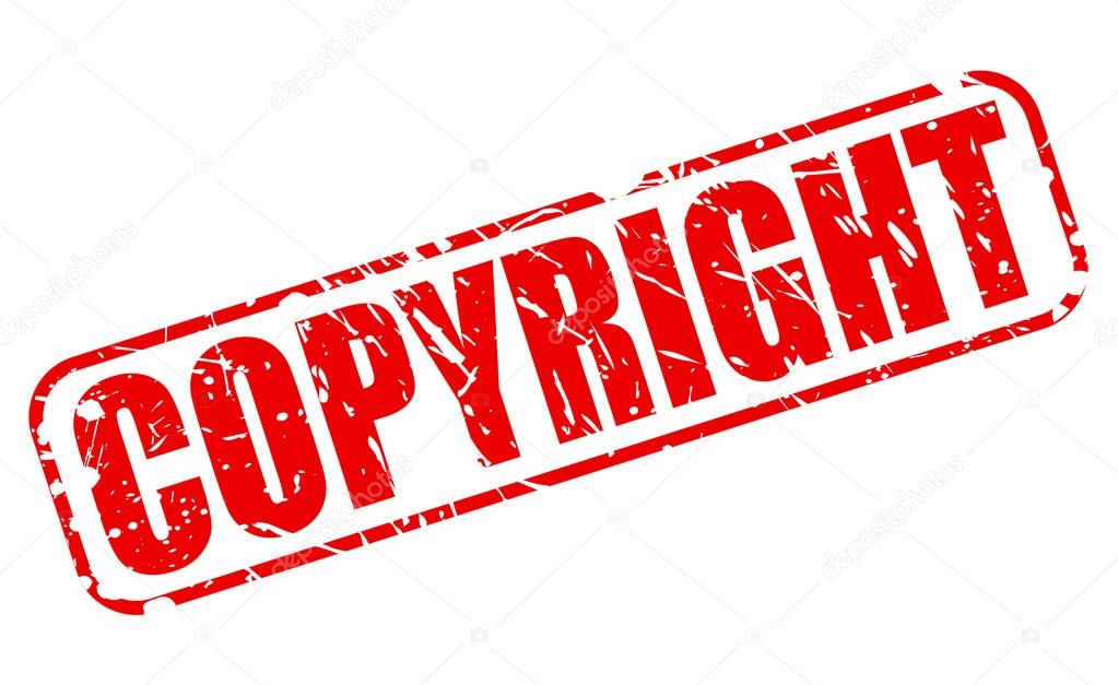Copyright red stamp text