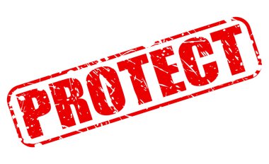 Kırmızı damga metni korumak