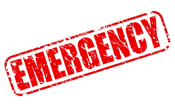 Texto del sello rojo de emergencia — Vector de stock