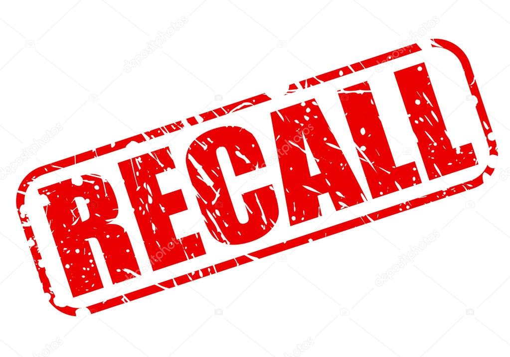 Recall red stamp text