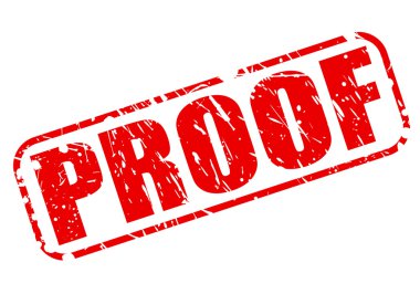 Proof red stamp text clipart