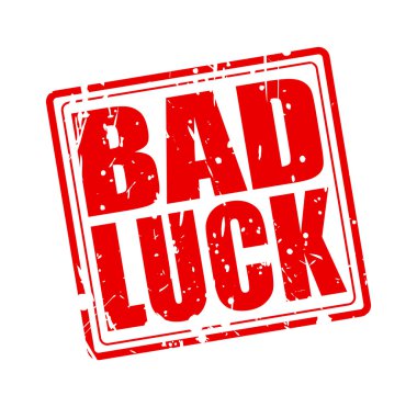 Bad luck red stamp text clipart