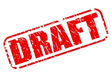 Draft red stamp text clipart