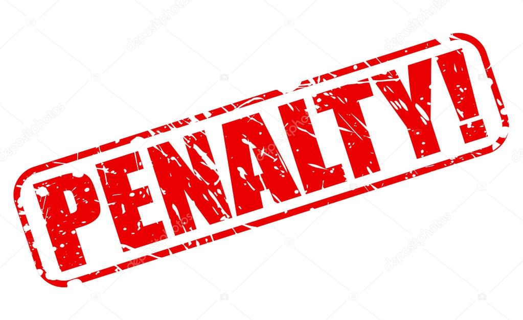 Penalty red stamp text