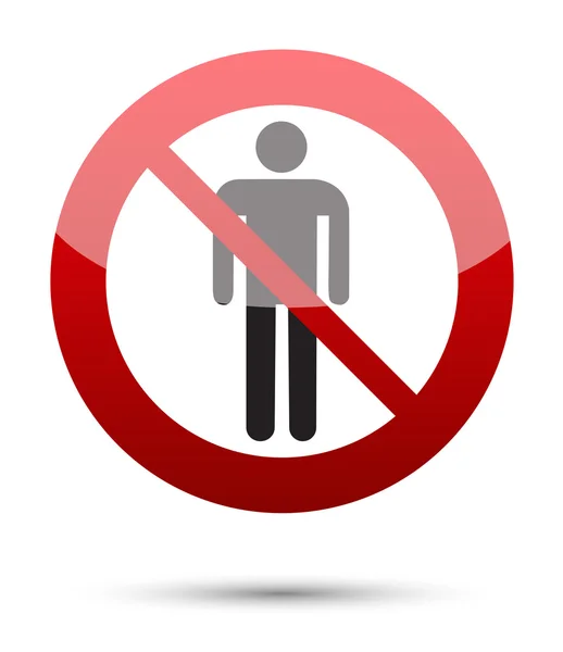 No man sign — Stock Vector