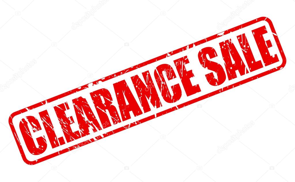 Clearance sale red stamp text
