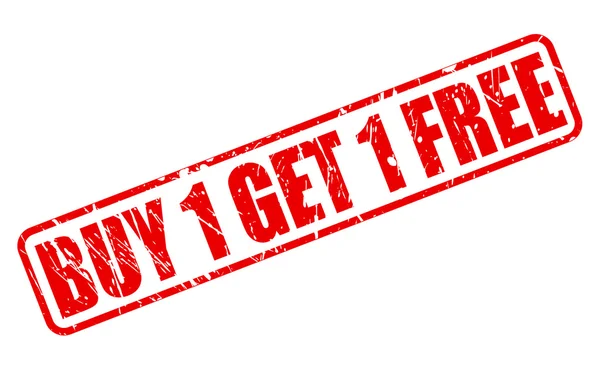 Compre 1 get 1 free red stamp text — Vetor de Stock