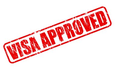 Kırmızı damga metni Visa onaylı
