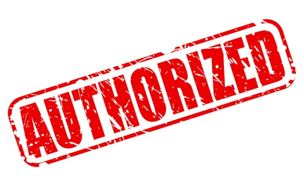 Authorized red stamp text — Stock Vector