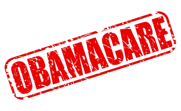 OBAMACARE texte du timbre rouge — Image vectorielle