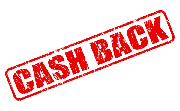 Cash back red stamp text — Stock Vector