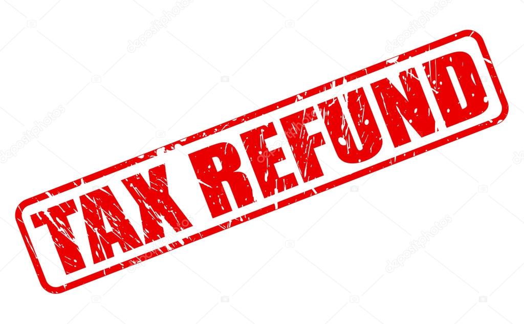 Tax refund red stamp text