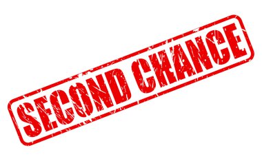Second chance red stamp text clipart