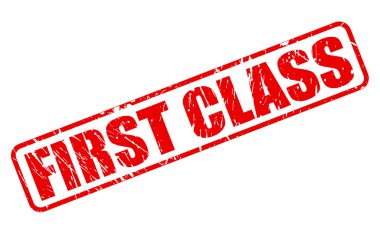 First class red stamp text clipart