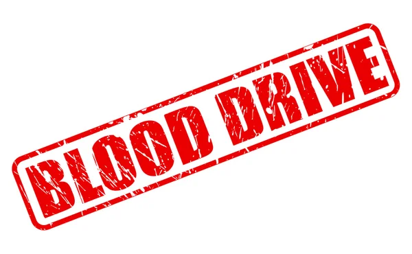 Blood drive červené razítko text — Stockový vektor