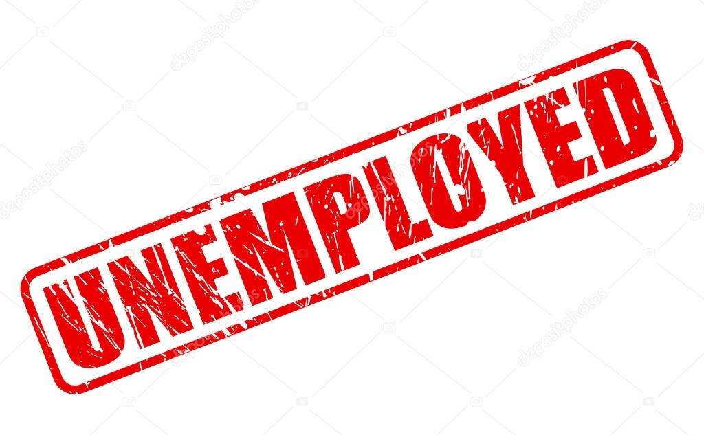 UNEMPLOYED red stamp text