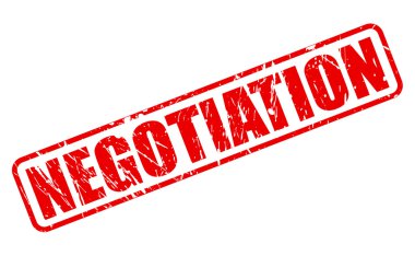 Negotiation red stamp text clipart