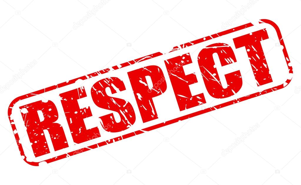 RESPECT red stamp text
