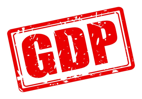 Tekst czerwony znaczek PKB — Wektor stockowy