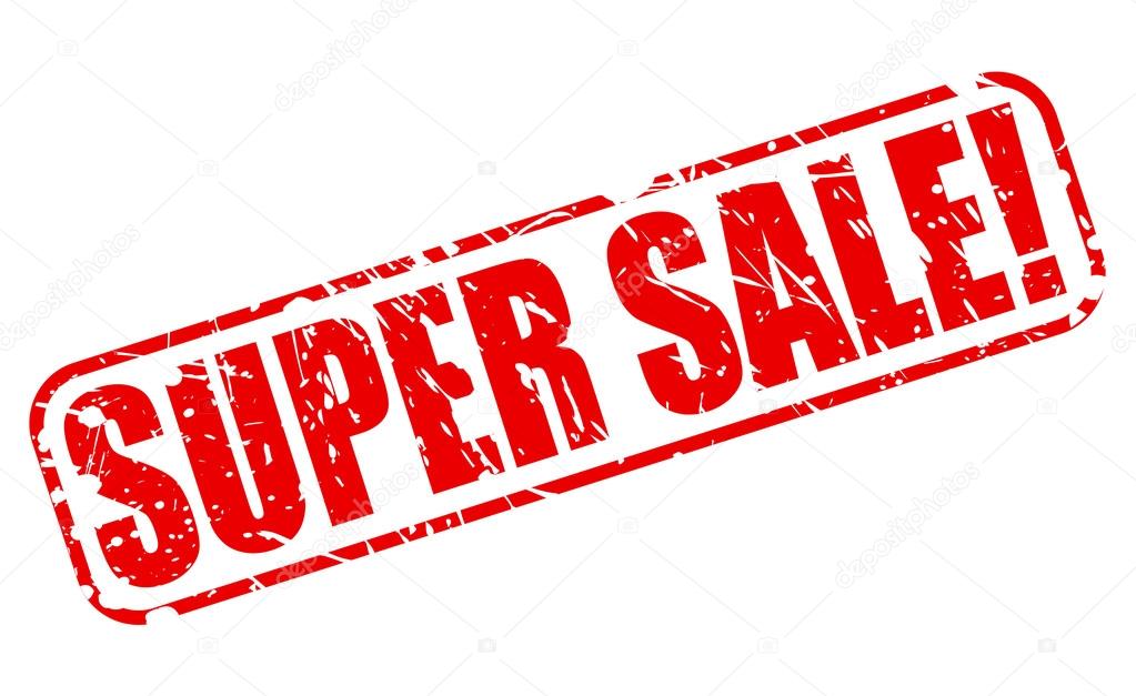 Super sale red stamp text