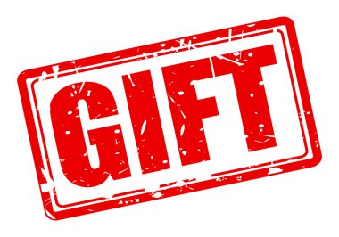 Hediye kırmızı damga metni