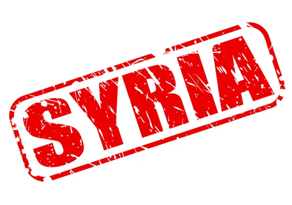 Syrien röd stämpel text — Stock vektor