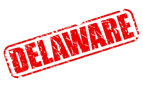 Delaware red stamp text